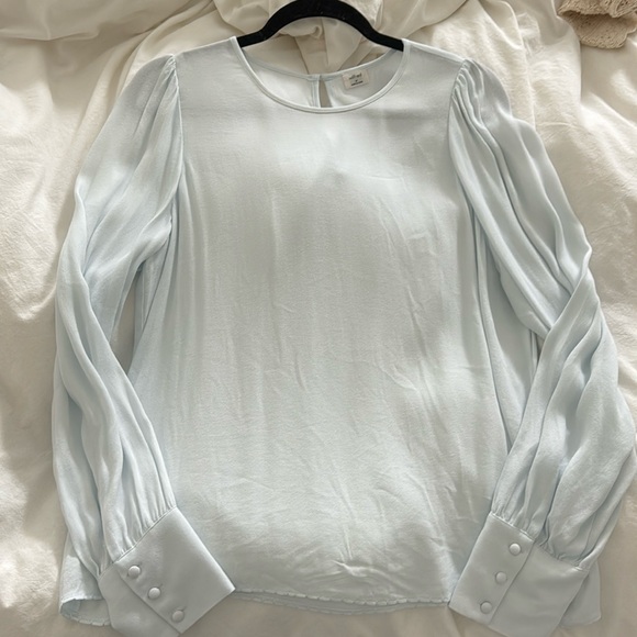 Aritzia Wilfred Clarissa Pale Blue Blouse - Picture 3 of 6